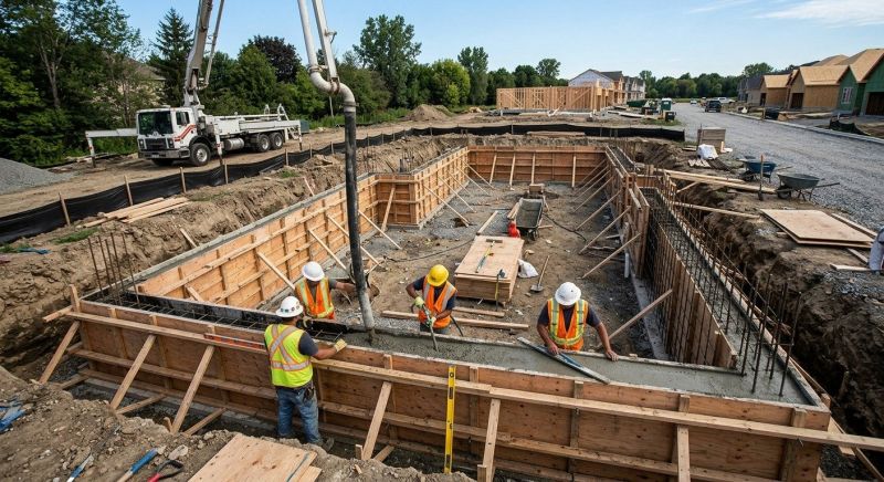 Poured Foundation Installation in Canton, GA